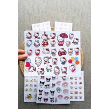 Kolbi Craft 133 Adet Sanrio Karakter Sticker Seti Hello Kitty Sticker Kuromi Pompom Purin Gudetama My Melodi