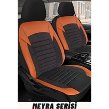 Trobus Mini Cabrio 2004–2010 Uyumlu Meyra Serisi Taba Oto Koltuk Kılıfı Seti – Tay Tüyü, Deri Detay, Cepli