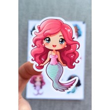 Kolbi Craft 8 Adet Küçük Denizkızı Sticker Seti Denizkızı Sticker Kız Çocuk Sticker