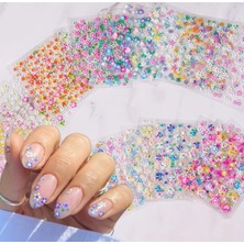 Kolbi Craft 5 Sayfa Tırnak Sticker Çiçek Sticker 3D Tırnak Süsleme Mini Sticker