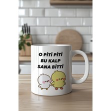 YasBey Design Mizahi Yazılı Sevimli Tasarımlı 330ML Baskılı Beyaz Seramik Kupa Bardak