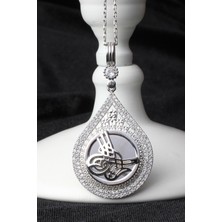 By Barun Turalı Kolye Zirkon Taşlı Silver Gümüş Zincir 925 Ayar Kolye