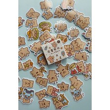 Kolbi Craft 50 Adet Kawaii Ayıcık Sticker Seti Bullet Journal Scrapbook Laptop Ajanda Planlayıcı Mini Sevimli