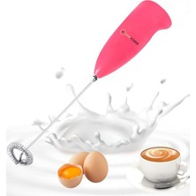 Allians Renkli Pilli Mini Mikser Kahve ve Süt Köpürtücü, Pratik ve Şık Tasarım