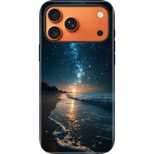 Senada iPhone 17 Pro Max Uyumlu Kılıf Lansman Içi Kadife Temalı Desenli Silikon Sahilde Gece