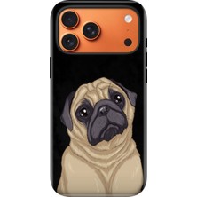 Senada iPhone 17 Pro Velvet Kılıf Lansman Içi Kadife Temalı Desenli Silikon Minnoş Pug