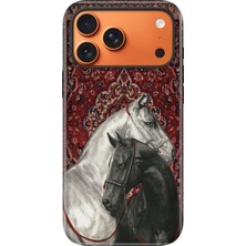 Senada iPhone 17 Pro Max Uyumlu Kılıf Lansman Içi Kadife Temalı Desenli Silikon Ottoman Horse