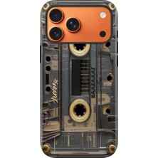 Senada iPhone 17 Pro Max Uyumlu Kılıf Lansman Içi Kadife Temalı Desenli Silikon Retro Kaset