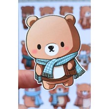 Kolbi Craft 10 Adet Sevimli Ayıcık Sticker Seti Ayıcık Sticker Çocuk Sticker