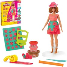 Nilly Toys G1360 Play-Doh Barbie Çiçek Desenleri ve Püsküller Hamur Oyun Seti +3 Yaş