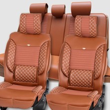 Castor Otomotiv Mercedes Clc Uyumlu Ön Arka 5 Li Set Barosa Serisi Deri Oto Koltuk Kılıfı Tarçın Renk Cstr
