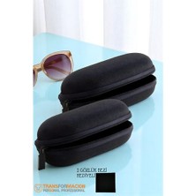 Hsnet Kumaş Kaplı Gözlük Kabı  Gözlük Koruma Kılıfı 2 Li Set  - MS002J-6O2RD3