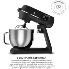 Allians 7 Litre Dijital Döküm Mikser, Siyah, Çok Fonksiyonlu, Güçlü ve Şık