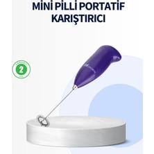 Allians Mini Pilli Portatif Karıştırıcı ile Cappuccino, Latte ve Frappe Keyfi