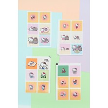 Kolbi Craft 48 Adet Hello Kitty Pusheen The Cat Sticker Seti Sevimli Sticker Kare Sticker Laptop Sticker Sanrio