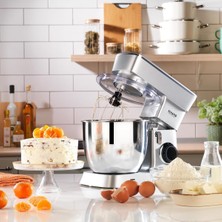 Allians Gümüş Renkli Profesyonel Stand Mikser, Güçlü ve Dayanıklı Tasarım