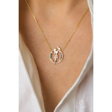 By Barun Anne Bebek Kolye 925 Ayar Gümüş Rose Renkli Zirkon Taşlı Kolye