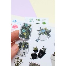 Kolbi Craft 78 Adet Yaprak Sticker Seti Bullet Journal Çiçek Sticker Doğa Sticker