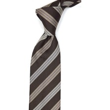 Kravatkolik Leccio Style Kahverengi Italyan Ipek Kravat İK2198