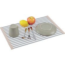 Welcomein Katlanabilir Bulaşık Kurutma Matı – Silikon Uçlu Alüminyum 52X31 Cm, Çok Amaçlı Mutfak Yardımcısı