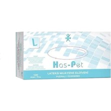 2E Ambalaj Has-Pet Latex Pudralı Eldiven L Beden