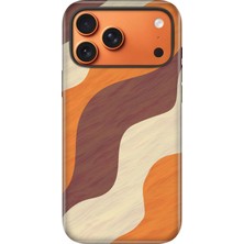 Senada iPhone 17 Pro Velvet Kılıf Lansman Içi Kadife Temalı Desenli Silikon Kahve Tonu