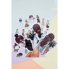 Kolbi Craft 21 Adet Kız Sticker Seti Bullet Journal Sticker Scrapbook Sticker Girls Sticker Seti