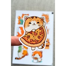 Kolbi Craft 8 Adet Kedi Sticker Seti Kedicik Sticker Sevimli Sticker