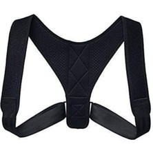 Özbience Ayarlanabilir Siyah Deri Görünümlü Unisex Dik Duruş Korsesi