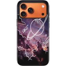 Senada iPhone 17 Pro Velvet Kılıf Lansman Içi Kadife Temalı Desenli Silikon Gezegen