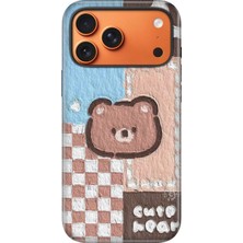 Senada iPhone 17 Pro Velvet Kılıf Lansman Içi Kadife Temalı Desenli Silikon Cute Bear