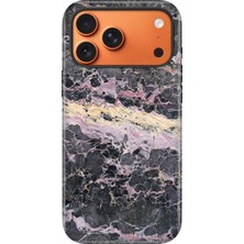 Senada iPhone 17 Pro Velvet Kılıf Lansman Içi Kadife Temalı Desenli Silikon Natura Mermer