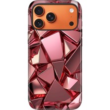 Senada iPhone 17 Pro Max Uyumlu Kılıf Lansman Içi Kadife Temalı Desenli Silikon Pink Prizma