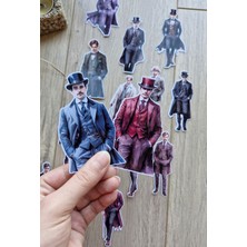 Kolbi Craft 15 Adet Erkek Sticker Seti Bullet Journal Laptop  Scrapbook Gentlemen  Adam Victorian Men