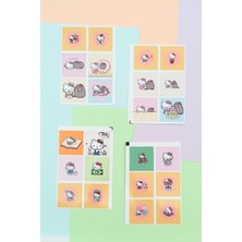 Kolbi Craft 24 Adet Hello Kitty Pusheen The Cat Sticker Seti Sevimli Sticker Kare Sticker Laptop Sticker Sanrio