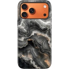 Senada iPhone 17 Pro Velvet Kılıf Lansman Içi Kadife Temalı Desenli Silikon Chrome Mermer
