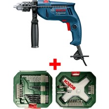 Bosch Güçlü 550W Darbeli Matkap + 38 Parça Uç Seti, Çok Yönlü Kullanım