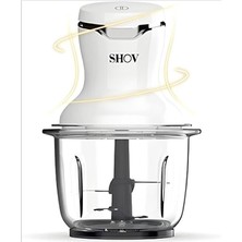 Allians Mini Doğrayıcı, Tek Elle Kullanım, 700 ml Cam Kap, Sebze Hazırlama Aracı