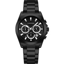 Chaperone Siyah Çelik Kordon Erkek Kol Saati L-C002252