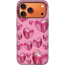Senada iPhone 17 Pro Velvet Kılıf Lansman Içi Kadife Temalı Desenli Silikon Pinko Disco