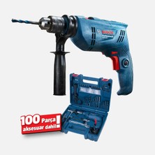 Bosch Gsb 600 Darbeli Matkap ve 100 Parça Aksesuar Seti, Çok Fonksiyonlu Kit