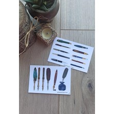 Kolbi Craft 16 Adet Dolma Kalem Sticker Bullet Journal Scrapbook Laptop Sticker Mürekkep Kalem