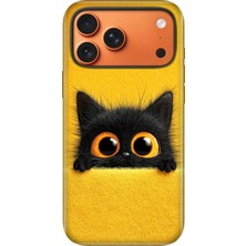 Senada iPhone 17 Pro Max Uyumlu Kılıf Lansman Içi Kadife Temalı Desenli Silikon Üşümüş Kedi