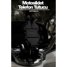Motobros T-1 Ahtapot Premium Motosiklet Telefon Tutucu Motor Telefon Tutucu Ayna ve Gidon Bağlantılı