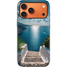 Senada iPhone 17 Pro Max Uyumlu Kılıf Lansman Içi Kadife Temalı Desenli Silikon Santorini