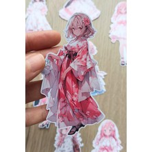 Kolbi Craft 12 Adet Anime Girl Sevimli Kız Sticker Seti Bullet Journal Laptop Termos Scrapbook Kawaii