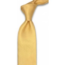 Kravatkolik Tizarella Style Sarı Italyan Ipek Kravat İK2156