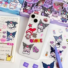 Kolbi Craft 25 Parça 125 Adet Şeffaf Kuromi Sticker Seti Sanrio