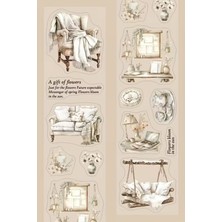 Kolbi Craft 11 Adet Şeffaf Beyaz Ev Temalı Sticker Bullet Journal Scrapbook Laptop Ajanda Planlayıcı