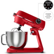 Allians 7l Multichef Artisan Dijital Döküm Mikser, Kırmızı, 1800W